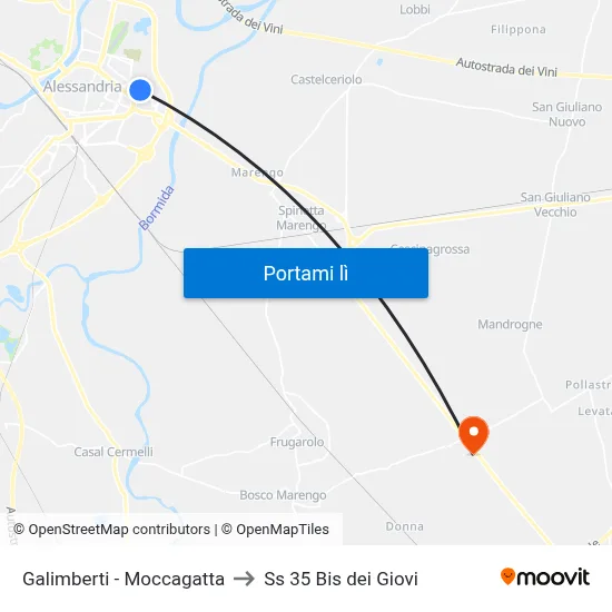 Galimberti - Moccagatta to Ss 35 Bis dei Giovi map
