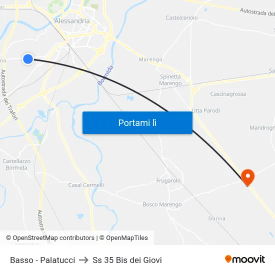 Basso - Palatucci to Ss 35 Bis dei Giovi map