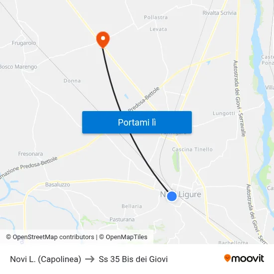 Novi L. (Capolinea) to Ss 35 Bis dei Giovi map