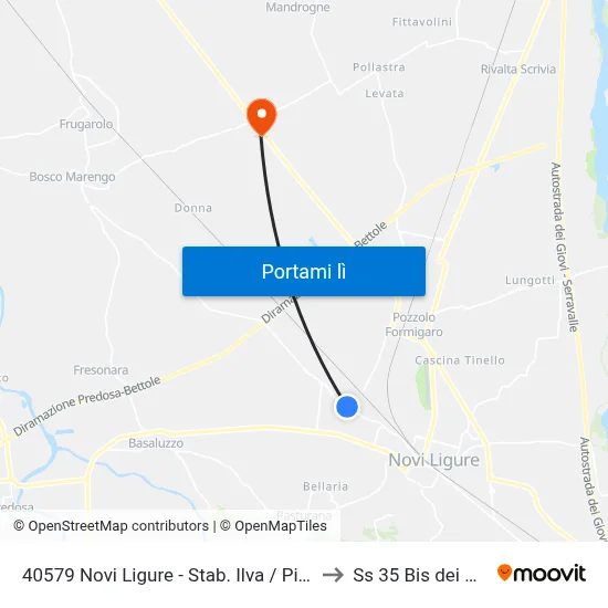 40579 Novi Ligure - Stab. Ilva / Piazzale to Ss 35 Bis dei Giovi map