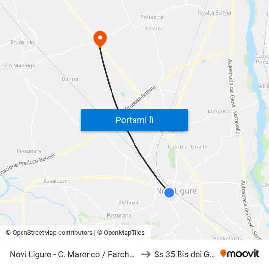 Novi Ligure - C. Marenco / Parcheggio to Ss 35 Bis dei Giovi map