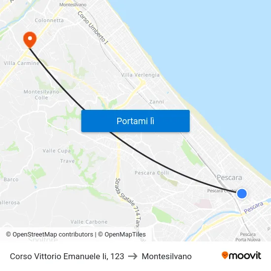 Corso Vittorio Emanuele Ii, 123 to Montesilvano map