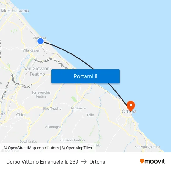 Corso Vittorio Emanuele Ii, 239 to Ortona map