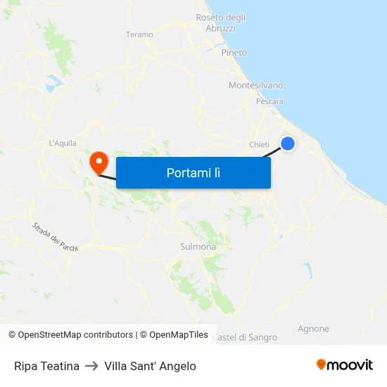 Ripa Teatina to Villa Sant' Angelo map