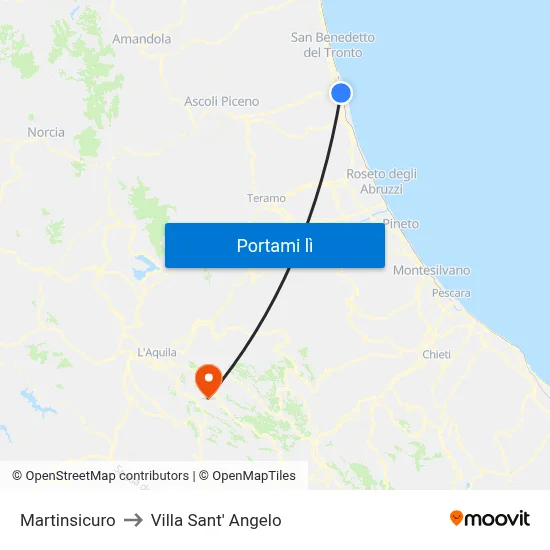 Martinsicuro to Villa Sant' Angelo map