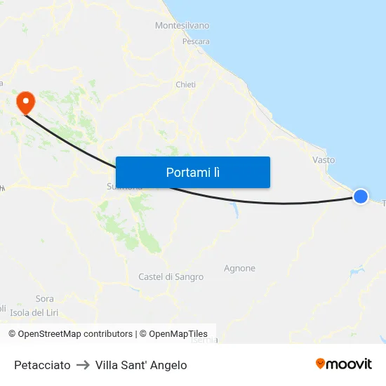 Petacciato to Villa Sant' Angelo map