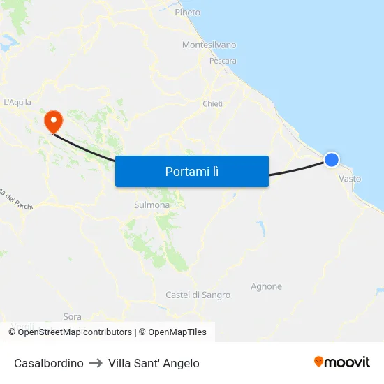 Casalbordino to Villa Sant' Angelo map