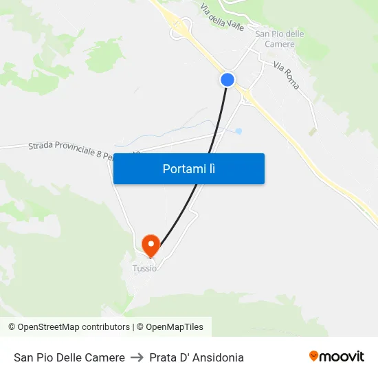 San Pio Delle Camere to Prata D' Ansidonia map