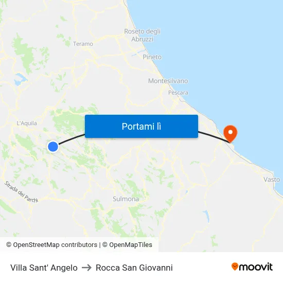 Villa Sant' Angelo to Rocca San Giovanni map