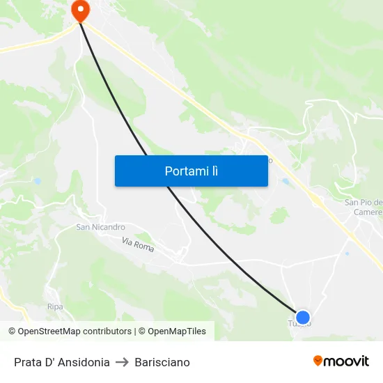 Prata D' Ansidonia to Barisciano map
