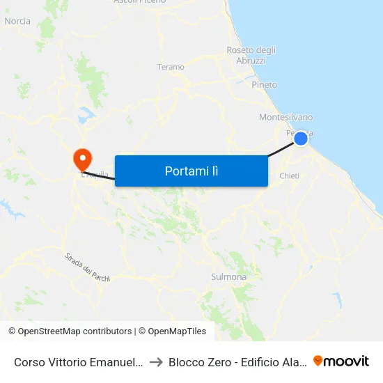 Corso Vittorio Emanuele Ii, 129 to Blocco Zero - Edificio Alan Turing map