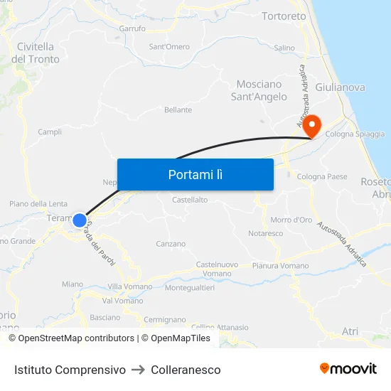Istituto Comprensivo to Colleranesco map