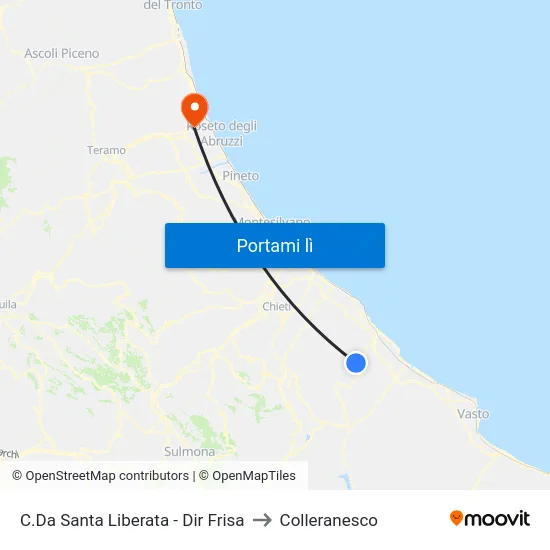 C.Da Santa Liberata - Dir Frisa to Colleranesco map