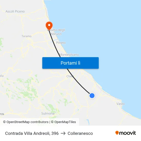 Contrada Villa Andreoli, 396 to Colleranesco map