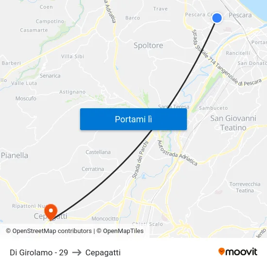Di Girolamo - 29 to Cepagatti map