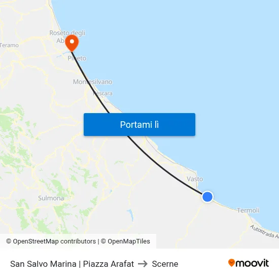San Salvo Marina | Piazza Arafat to Scerne map
