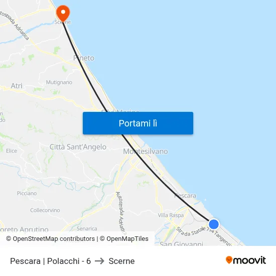 Pescara | Polacchi - 6 to Scerne map