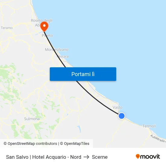 San Salvo | Hotel Acquario - Nord to Scerne map