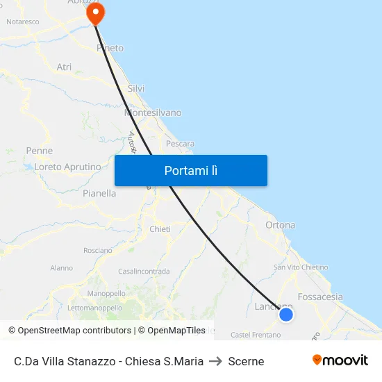 C.Da Villa Stanazzo - Chiesa S.Maria to Scerne map