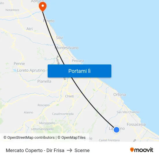 Mercato Coperto - Dir Frisa to Scerne map
