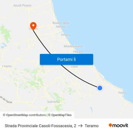 Strada Provinciale Casoli-Fossacesia, 2 to Teramo map