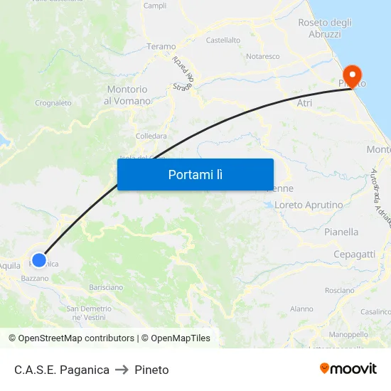 C.A.S.E. Paganica to Pineto map