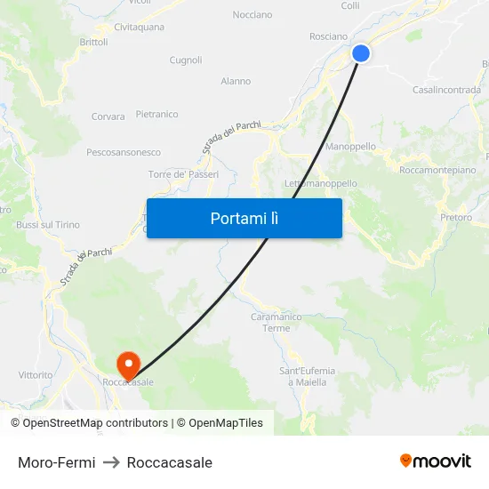 Moro-Fermi to Roccacasale map