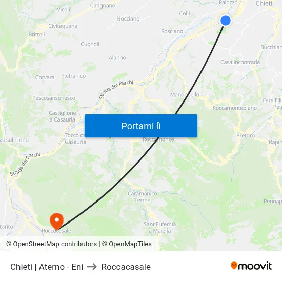 Chieti | Aterno - Eni to Roccacasale map