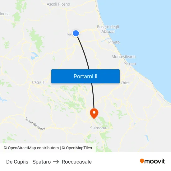 De Cupiis - Spataro to Roccacasale map