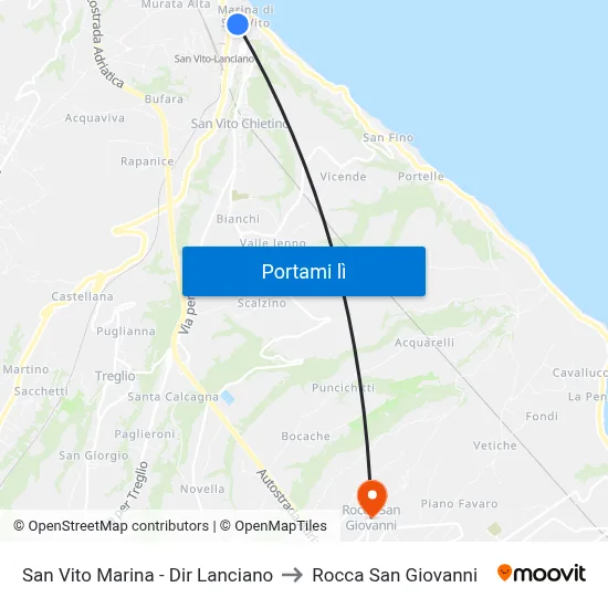 San Vito Marina | Frentana - 82 to Rocca San Giovanni map