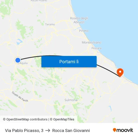 Via Pablo Picasso, 3 to Rocca San Giovanni map