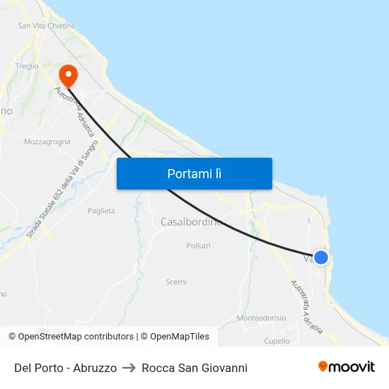 Del Porto - Abruzzo to Rocca San Giovanni map