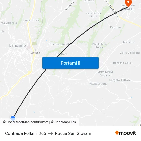 Contrada Follani, 265 to Rocca San Giovanni map