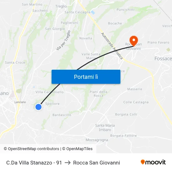 C.Da Villa Stanazzo - 91 to Rocca San Giovanni map
