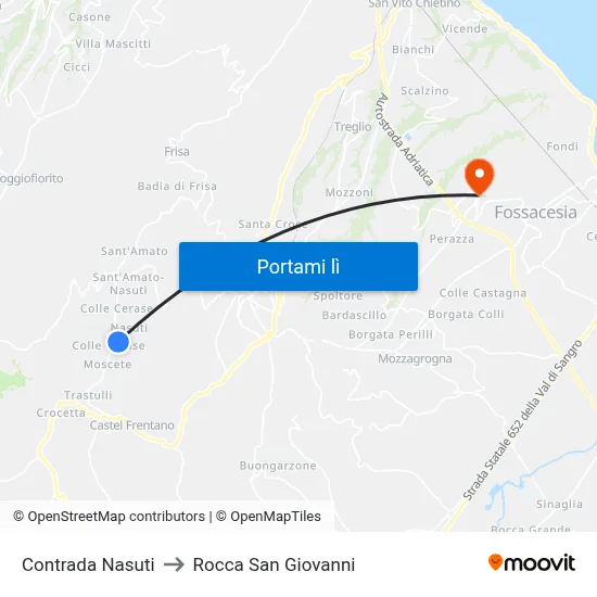 Contrada Nasuti to Rocca San Giovanni map