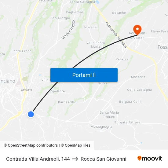 Contrada Villa Andreoli, 144 to Rocca San Giovanni map