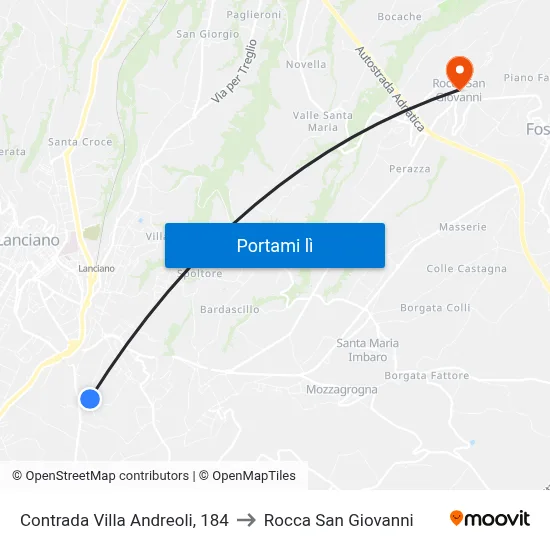 Contrada Villa Andreoli, 184 to Rocca San Giovanni map