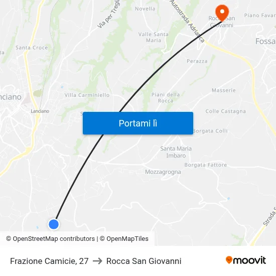 Frazione Camicie, 27 to Rocca San Giovanni map