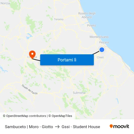 Sambuceto | Moro - Giotto to Gssi - Student House map