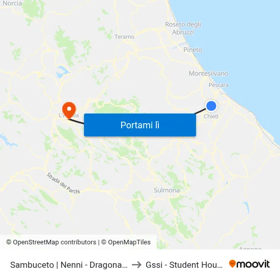 Sambuceto | Nenni - Dragonara to Gssi - Student House map