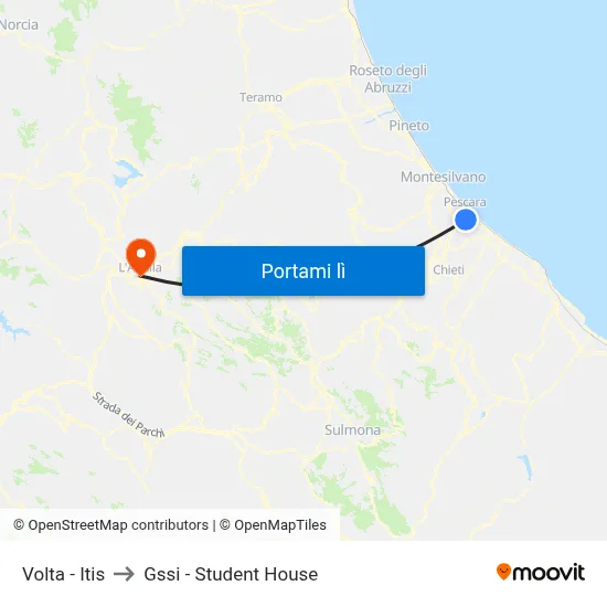 Volta - Itis to Gssi - Student House map