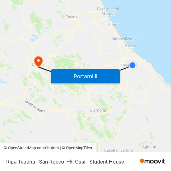 Ripa Teatina | San Rocco to Gssi - Student House map