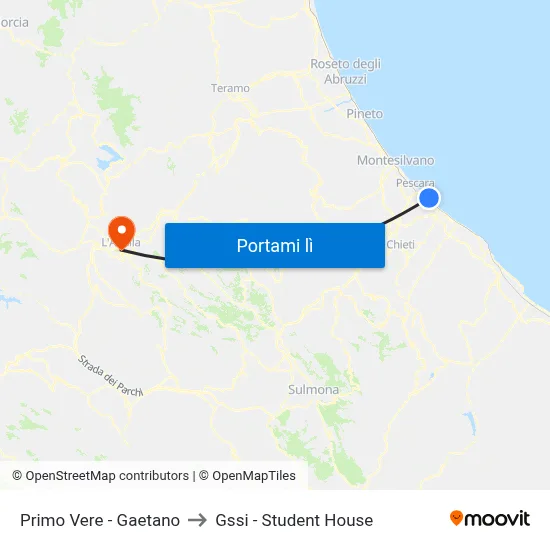 Primo Vere - Gaetano to Gssi - Student House map