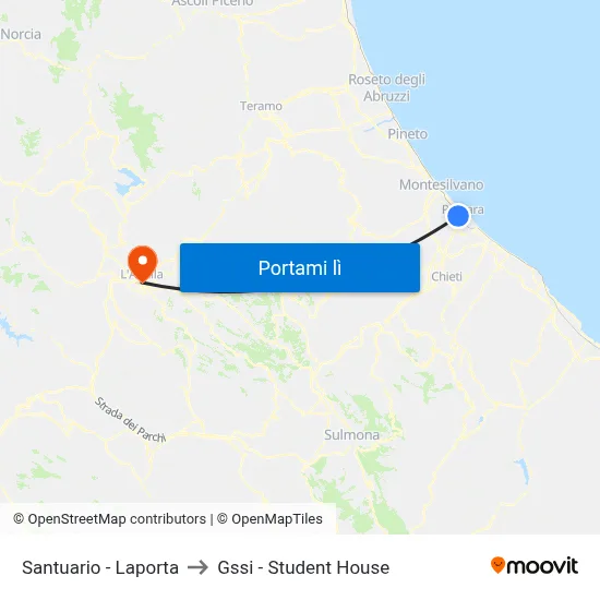 Santuario - Laporta to Gssi - Student House map
