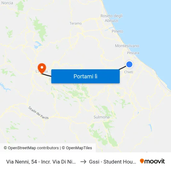 Via Nenni, 54 - Incr. Via Di Nisio to Gssi - Student House map