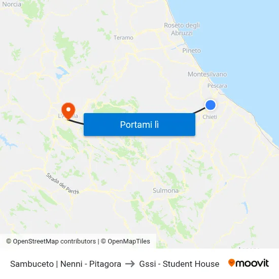 Sambuceto | Nenni - Pitagora to Gssi - Student House map