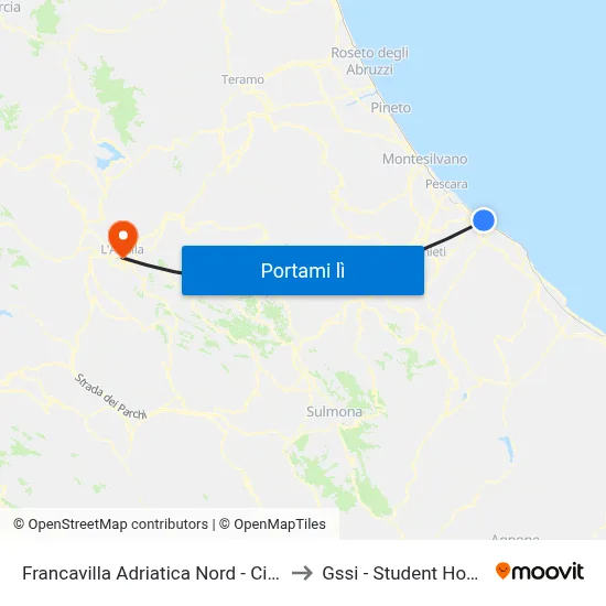 Francavilla Adriatica Nord - Cirillo to Gssi - Student House map