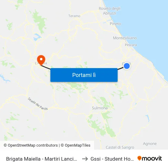 Brigata Maiella - Martiri Lancianesi to Gssi - Student House map
