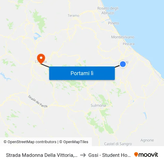 Strada Madonna Della Vittoria, 132 to Gssi - Student House map