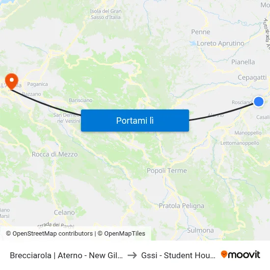 Brecciarola | Aterno - New Gilda to Gssi - Student House map